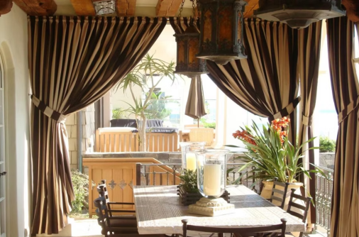 Outdoor hospitality furniture — poolside dining